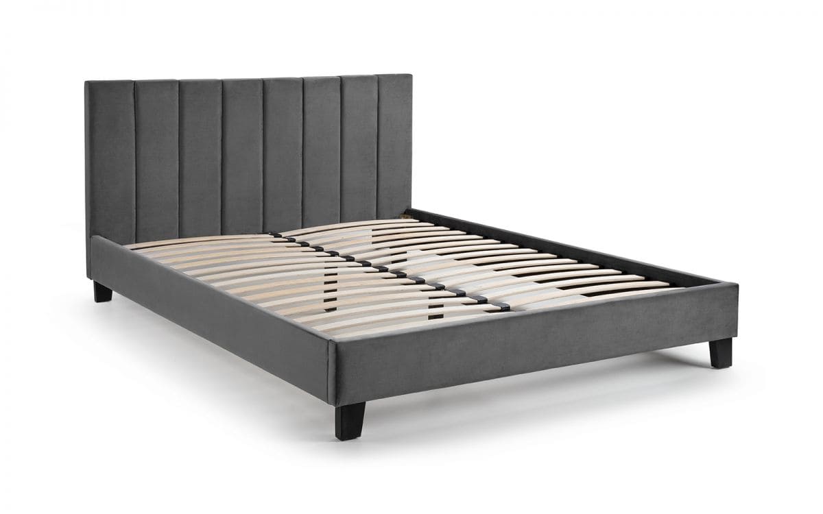 Roswell 5ft Bed in a Box - Grey Velvet - Image 2