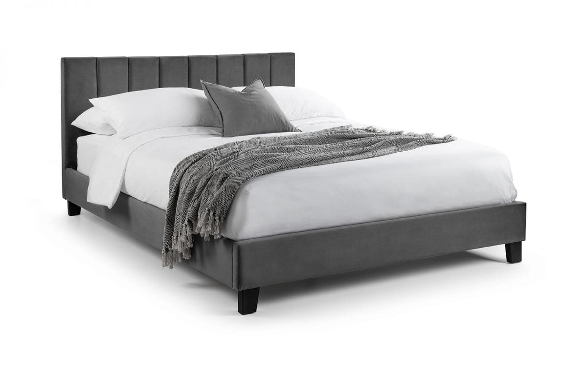 Roswell 5ft Bed in a Box - Grey Velvet - Image 3