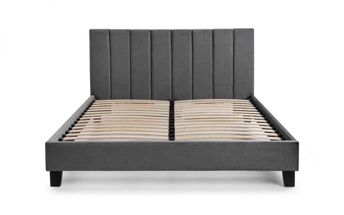 Roswell 5ft Bed in a Box - Grey Velvet - Image 4