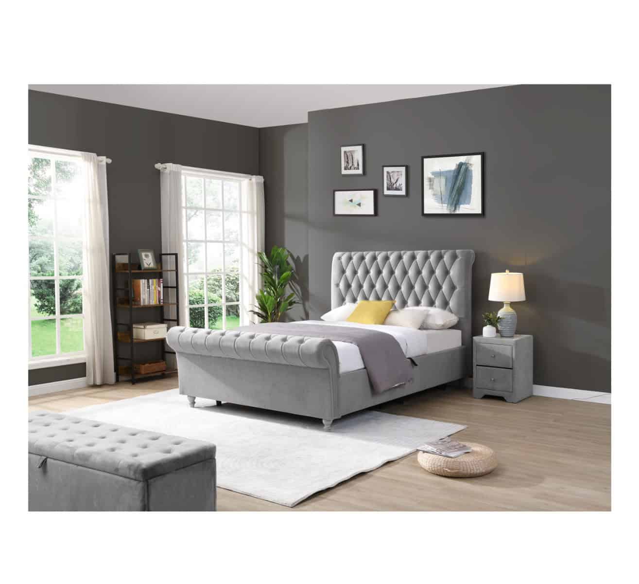 Kilkenny 4ft6 Ottoman Bedframe - Silver - Image 2