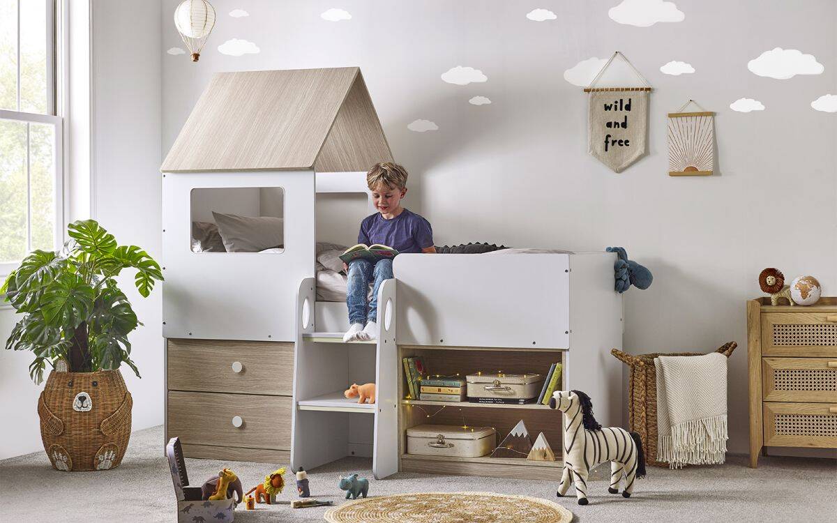 Orpea Midsleeper - Pale Wood & White | Buy Online | Beds.ie