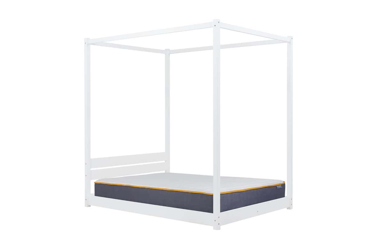 Darwin 4ft6 Four Poster Bedframe - White - Image 4