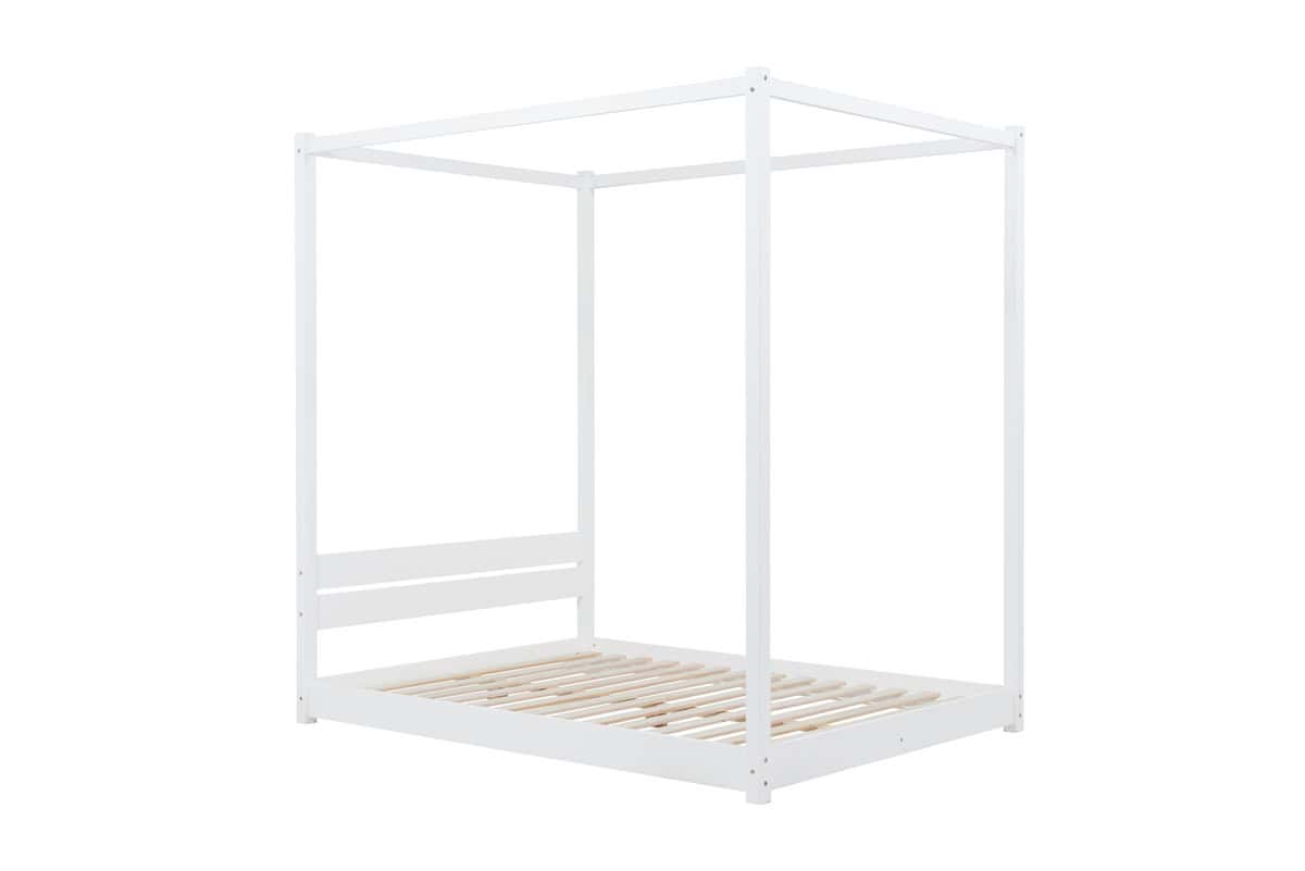 Darwin 4ft6 Four Poster Bedframe - White - Image 5