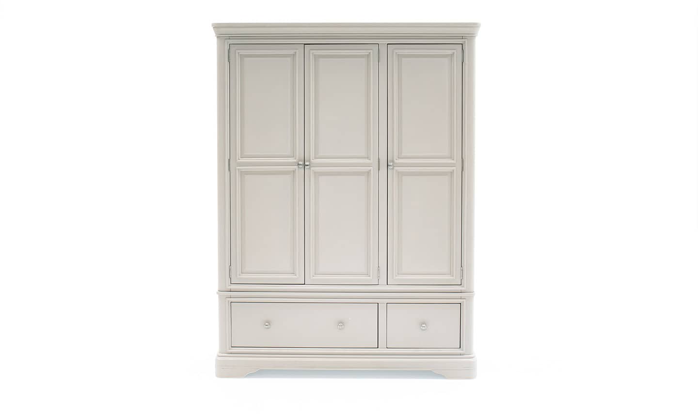 Mabel 3 Door Wardrobe - Taupe - Image 2