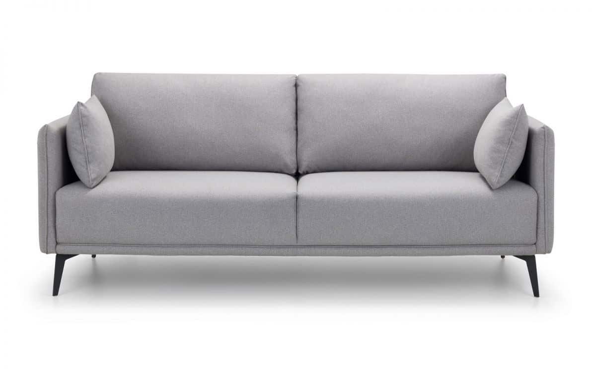 Roald 3 Seater Sofa - Light Grey - Image 3