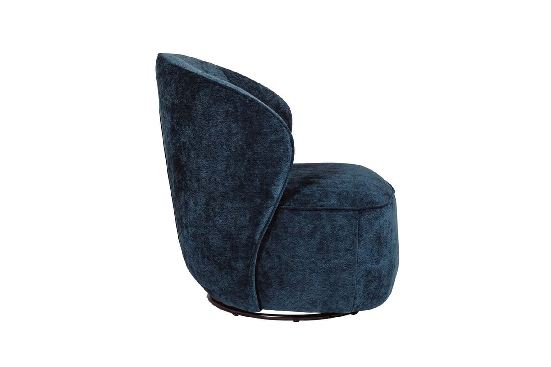 Edie Swivel Accent Chair - Blue - Image 2