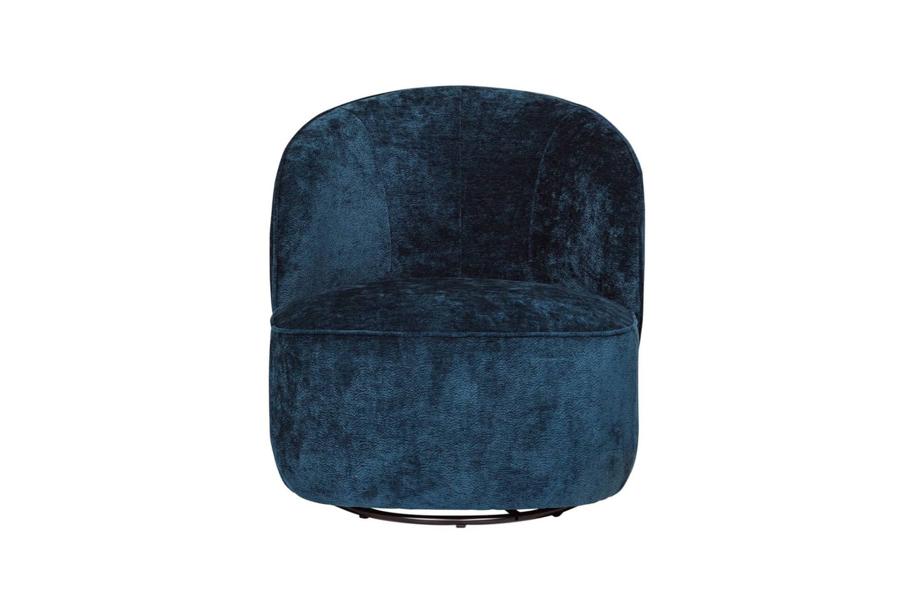Edie Swivel Accent Chair - Blue - Image 4