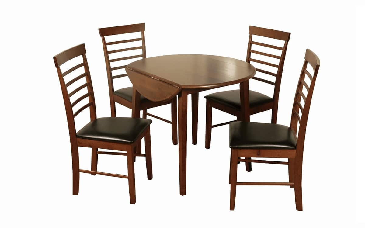 Hanover Dark Round Dropleaf Dining Set (4 Chairs) | Buy Online | Beds.ie