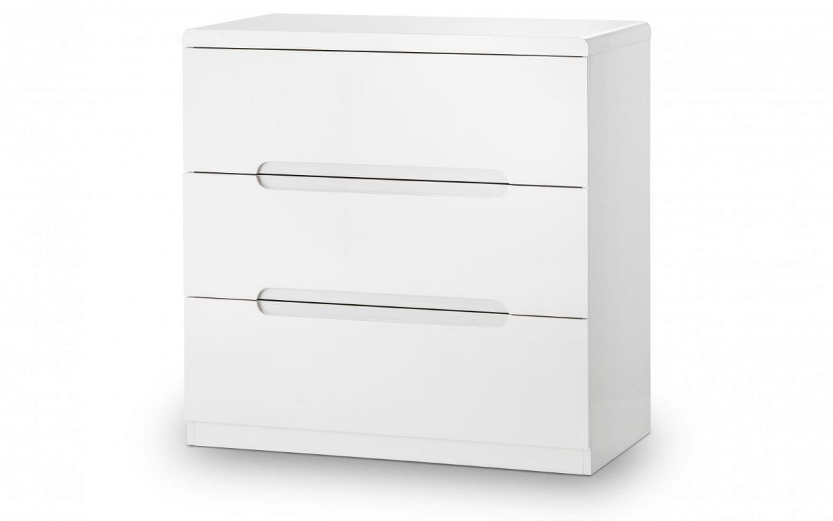 New York 3 Drawer Chest - White | Buy Online | Beds.ie