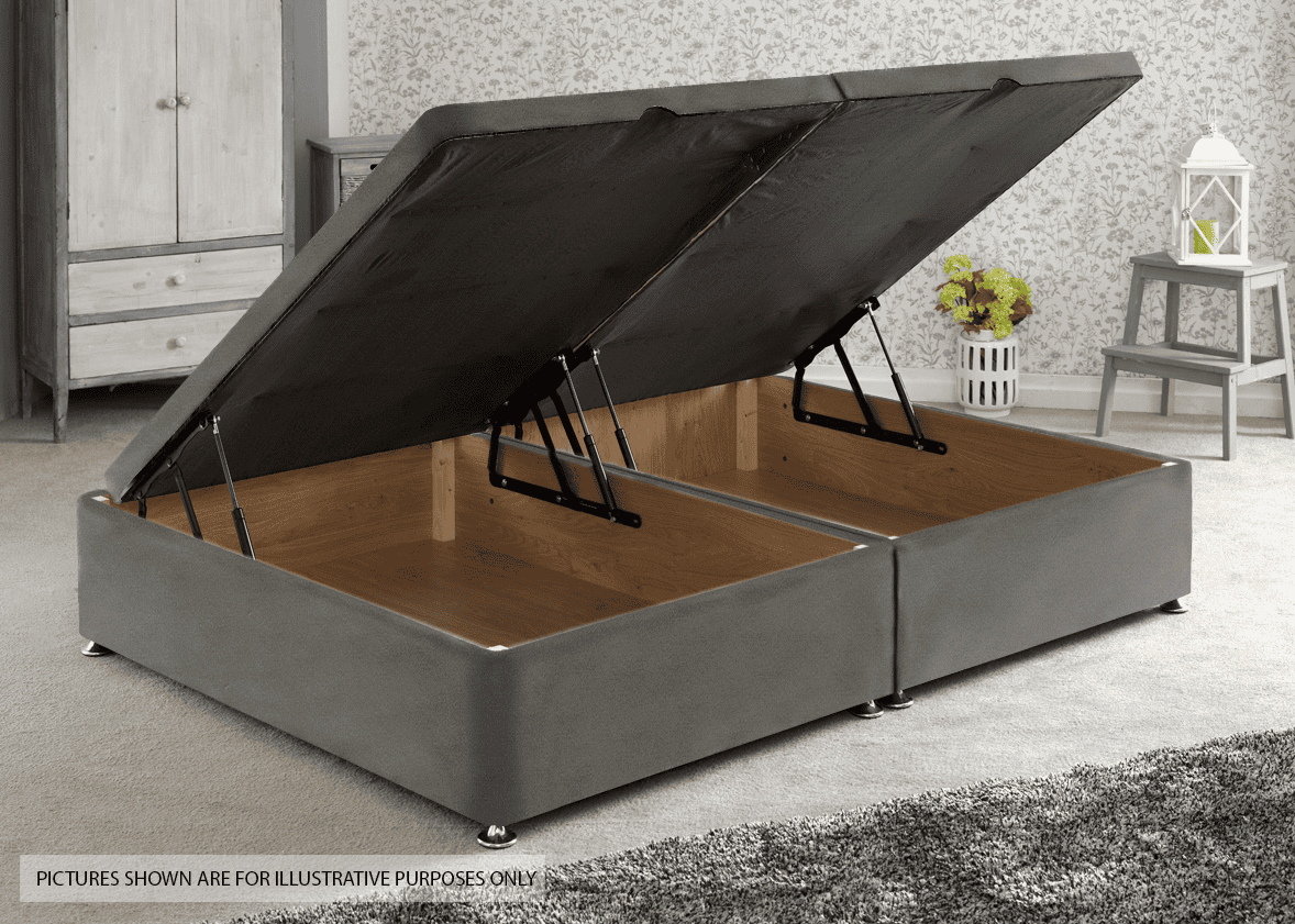 Apollo 5ft Velvet Light Grey Side Ottoman Base | Buy Online | Beds.ie