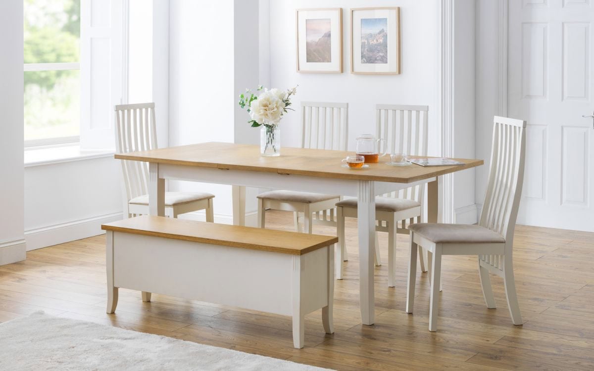 Averio Storage Bench - Ivory & Oak - Image 4