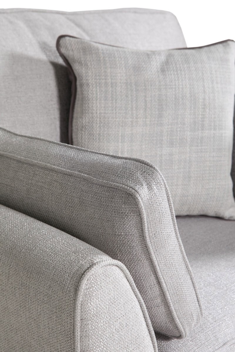 Cantrell 3 Seater Sofa - Light Grey - Image 5