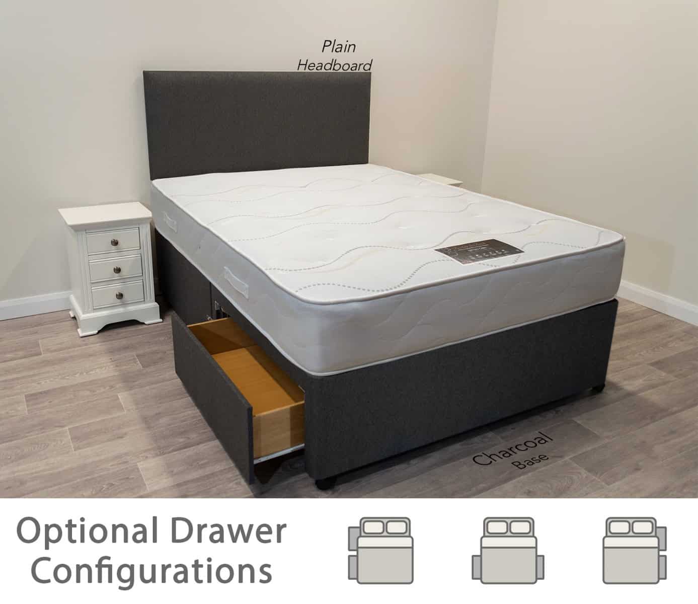 4ft6 Orthocare Mattress with 2 FREE Drawers Base & Headboard - Image 4