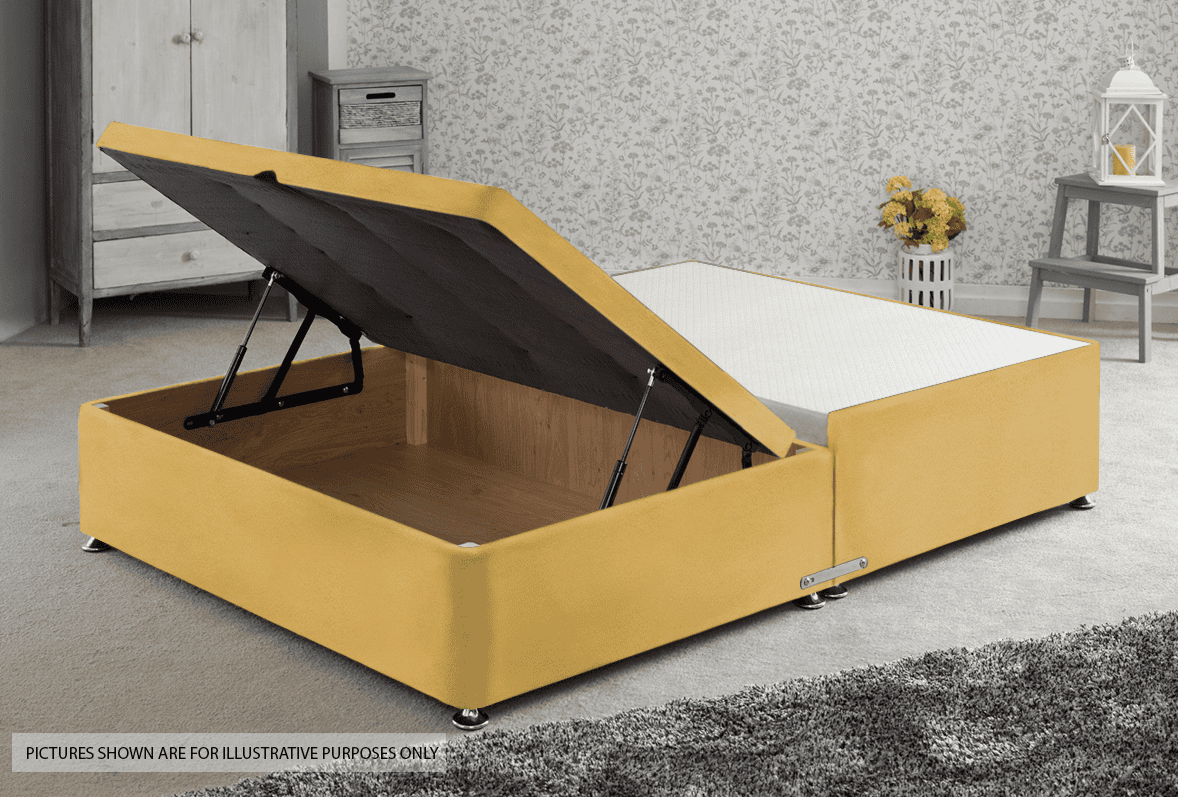 Apollo 4ft6 Velvet Beige Jumbo Ottoman Base | Buy Online | Beds.ie