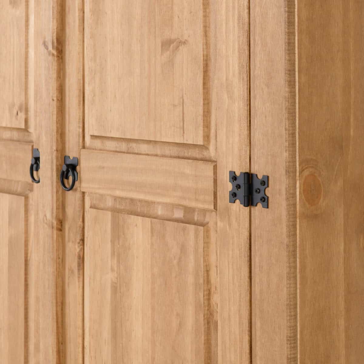 Corona 2 Door Wardrobe - Waxed Pine - Image 3