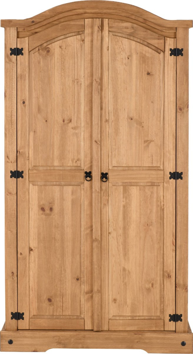 Corona 2 Door Wardrobe - Waxed Pine - Image 5