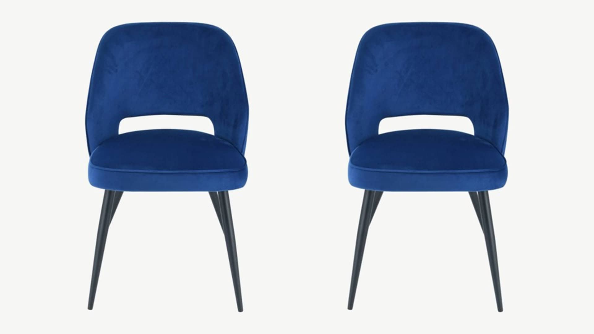 Sutton Chair - Navy Velvet (Set of 2) | Buy Online | Beds.ie