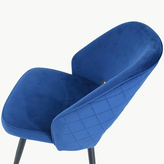 Sutton Chair - Navy Velvet (Set of 2) - Image 3
