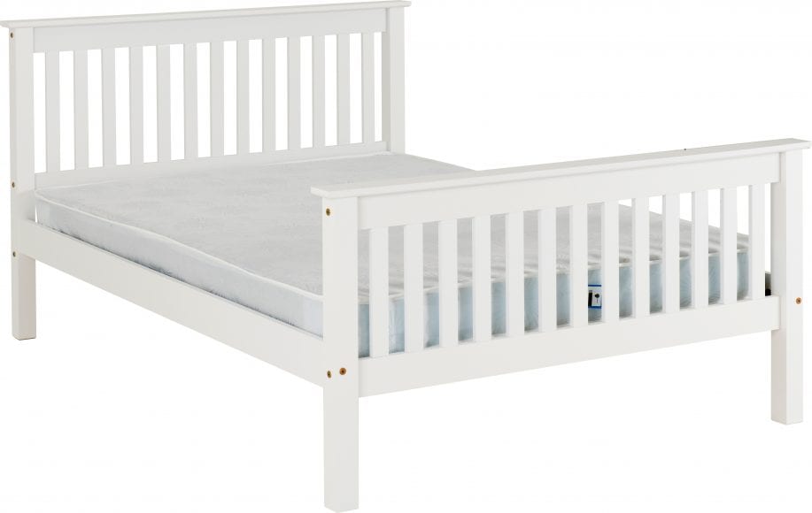 Monaco 4ft High End Bedframe - White | Buy Online | Beds.ie