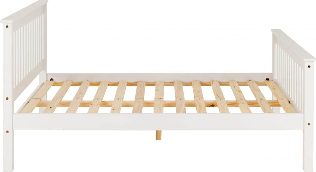 Monaco 4ft High End Bedframe - White - Image 2