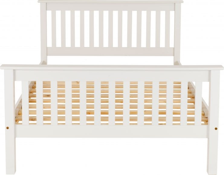Monaco 4ft High End Bedframe - White - Image 3