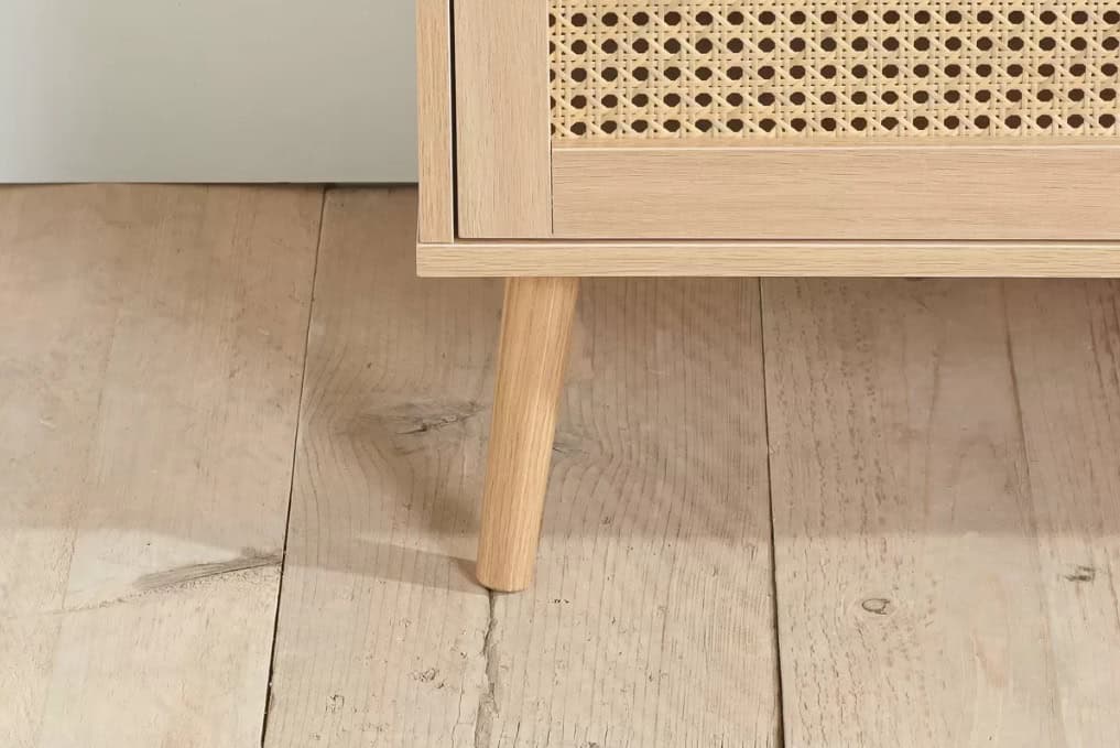 Croxley 7 Drawer Rattan Chest - Oak - Image 3