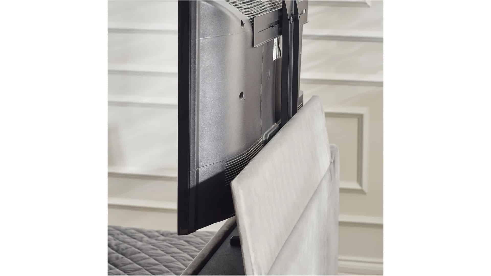Clarke 6ft TV Side opening Ottoman - Light Grey Fabric - Image 19