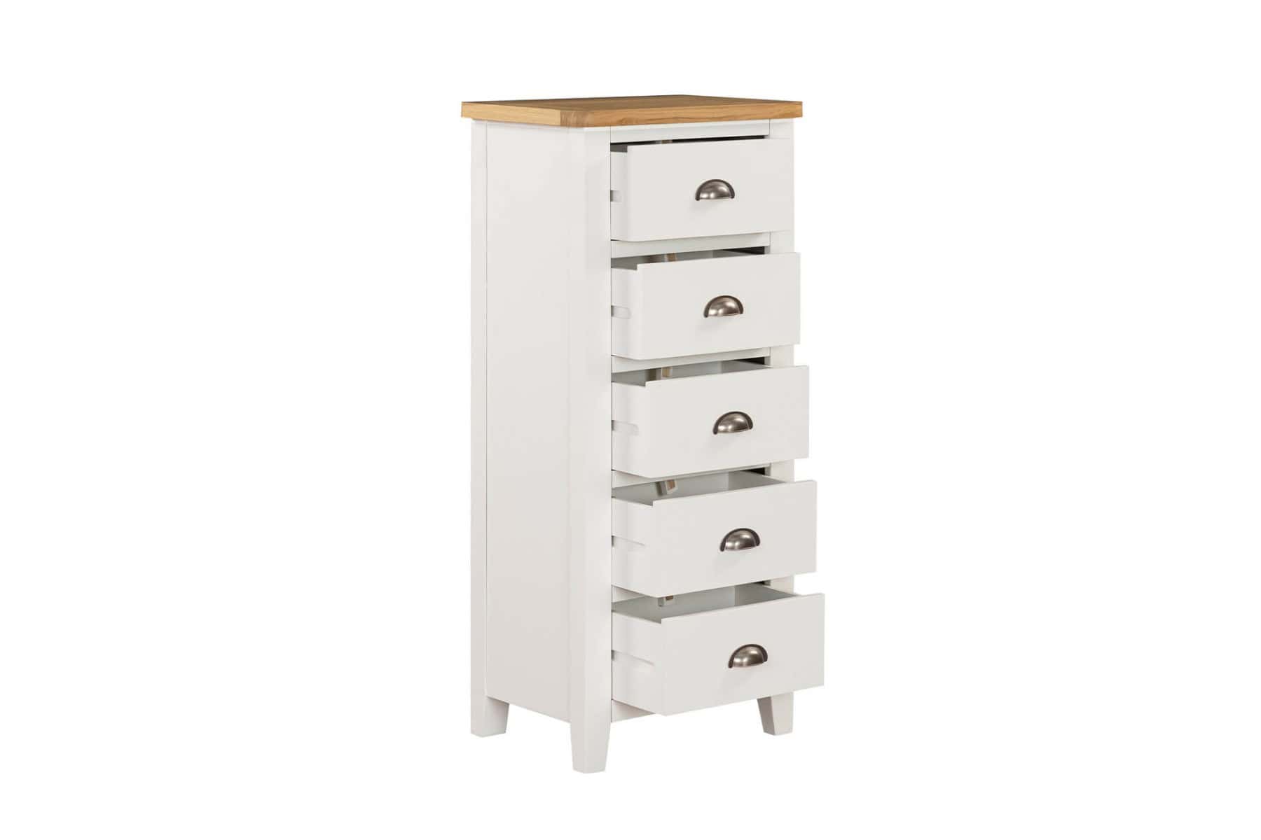 Mellor 5 Drawer Narrow Chest - Cashmere - Image 3
