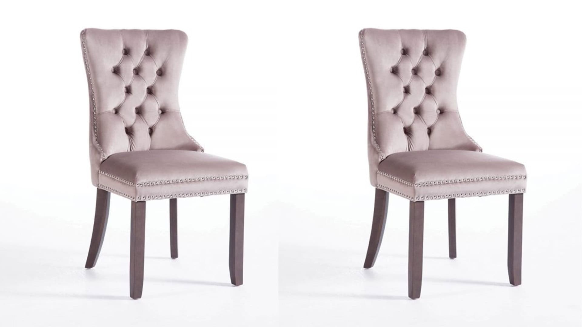 Kacey Chair with Antique Leg - Mink Velvet (Set of 2) | Buy Online | Beds.ie