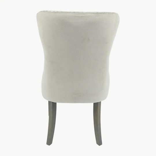 Kacey Chair with Antique Leg - Mink Velvet (Set of 2) - Image 6