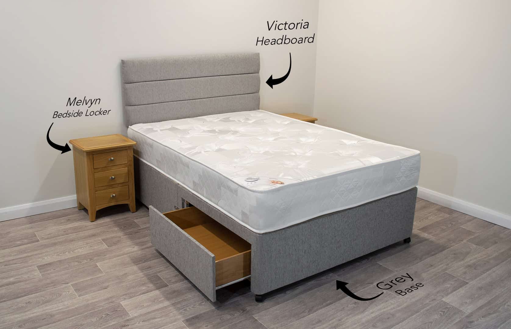 4ft Gold Dream Mattress with 2 FREE Drawers Base & Headboard - Image 3