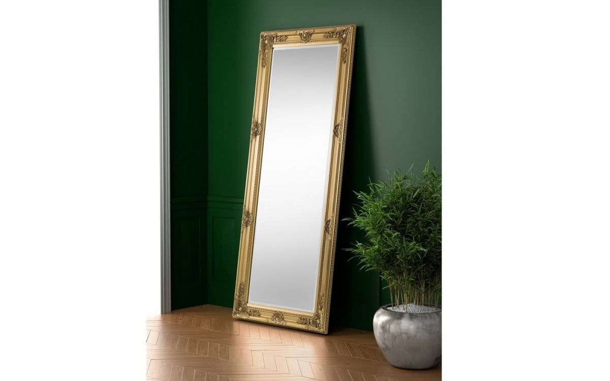 Buckingham Lean-to Dress Mirror - Gold | Buy Online | Beds.ie