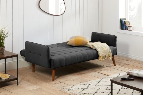 Hudson Fabric Sofa Bed - Grey - Image 2