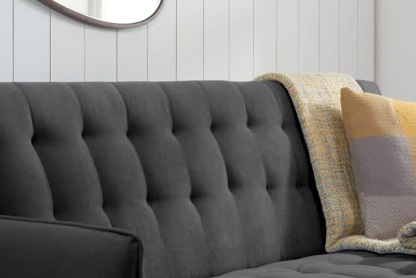 Hudson Fabric Sofa Bed - Grey - Image 5
