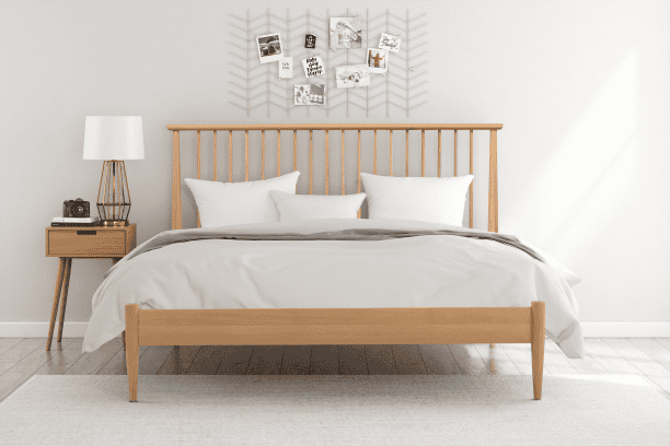 Flintshire 4ft6 Grosvenor Bedframe - Light Oak - Image 2