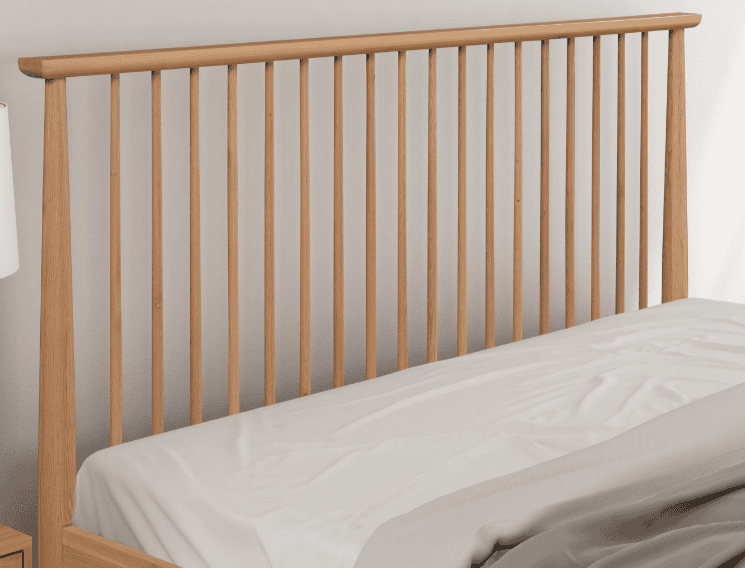 Flintshire 4ft6 Grosvenor Bedframe - Light Oak - Image 3