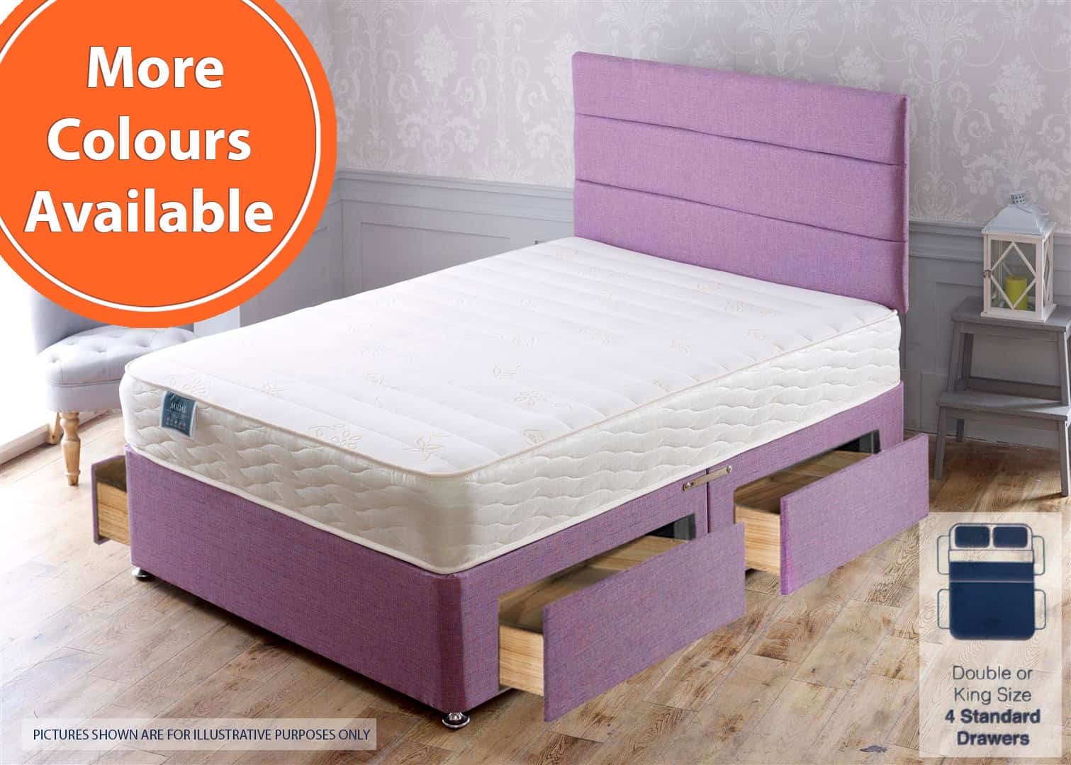 Apollo 5ft Midas 4 Drawer Bed | Buy Online | Beds.ie