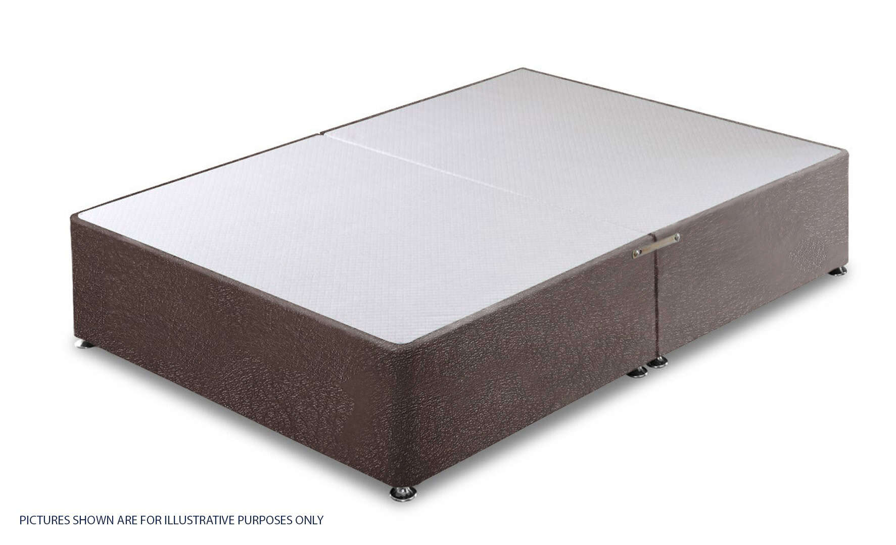 Granada 4ft6 Divan Base - Brown Faux Leather | Buy Online | Beds.ie