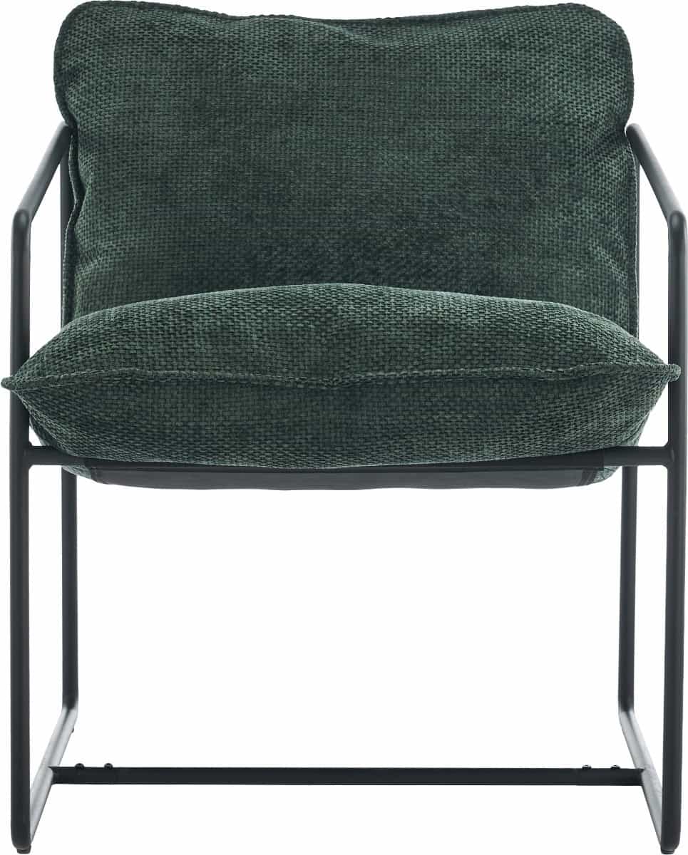 Tivoli Occasional Chair - Black Metal/Green Fabric - Image 2