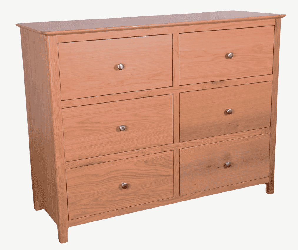 Wentworth 6 Drawer Chest - Oak | Buy Online | Beds.ie