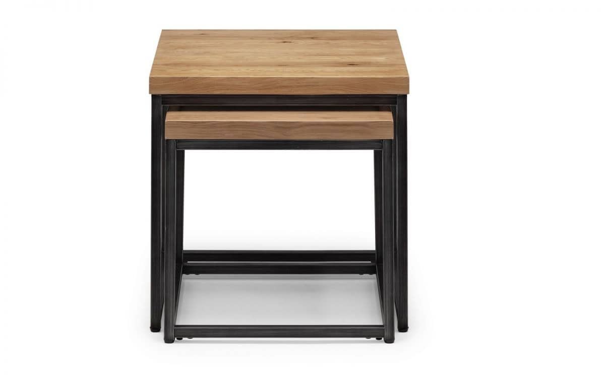 Lisbon Nest of 2 Lamp Tables - Oak - Image 2
