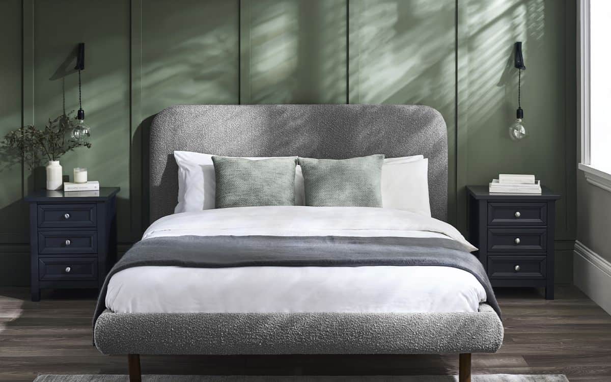 4ft6 Hattie Bedframe - Grey Boucle | Buy Online | Beds.ie