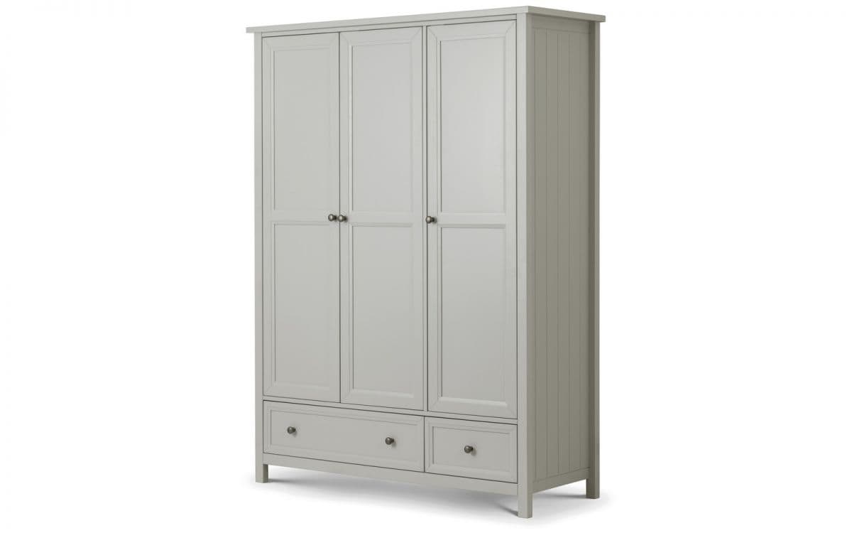 Braid 3 Door Combi Wardrobe - Dove Grey | Buy Online | Beds.ie