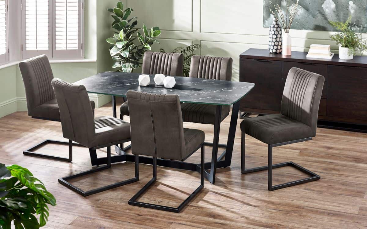 Elysium Dining Table - Black Marble Effect | Buy Online | Beds.ie