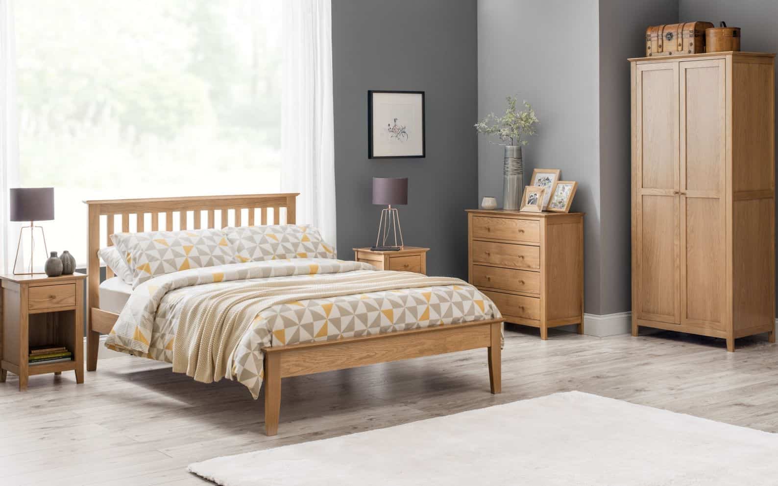 Syracuse 3ft Bedframe - Oak - Image 2