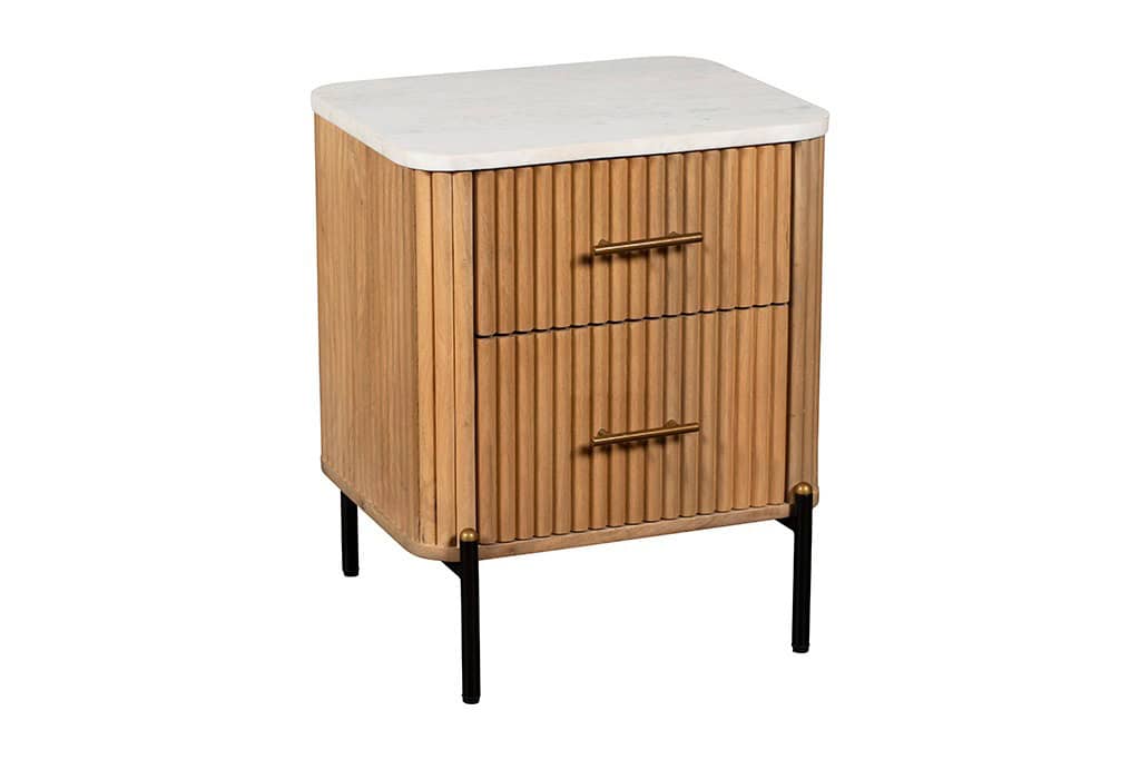 Baker Furniture Reed 2 Drawer Bedside - Mango Wood | Buy Online | Beds.ie