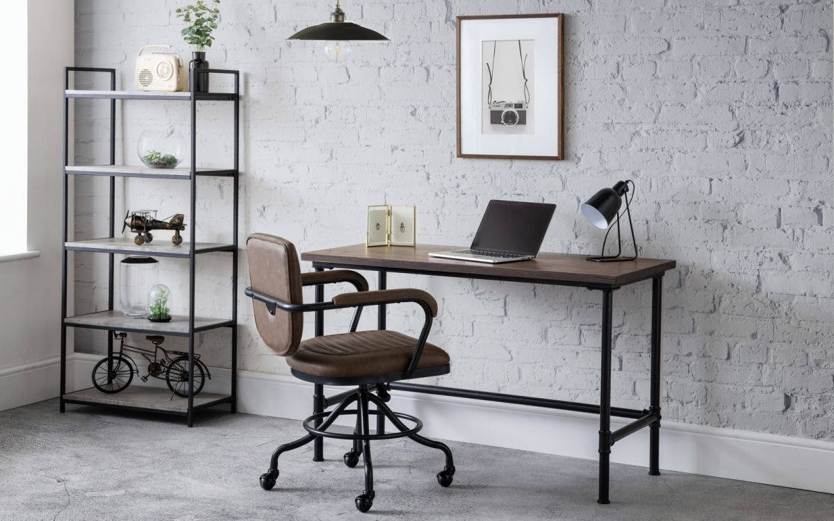 Andrew Pipe Desk - Mocha | Buy Online | Beds.ie
