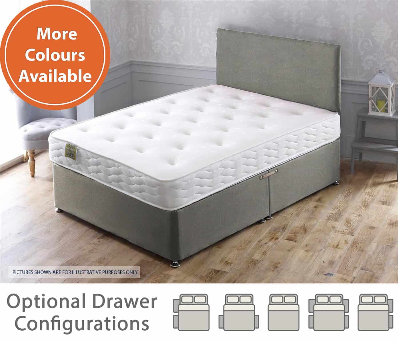 Apollo 4ft Marathon Memory Divan Set (With Headboard) - Image 5