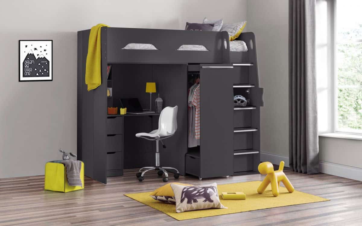 Pyxis Highsleeper - Anthracite | Buy Online | Beds.ie