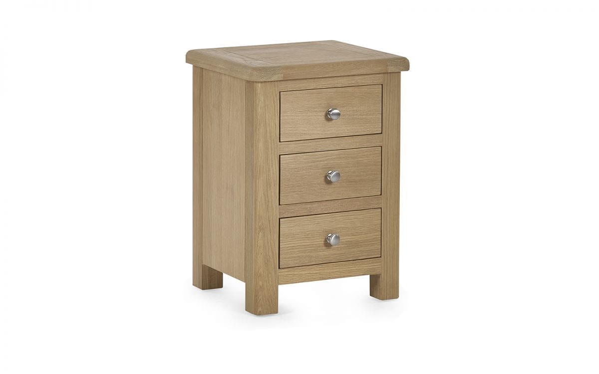 Memmingen 3 Drawer Bedside - Limed Oak - Image 2